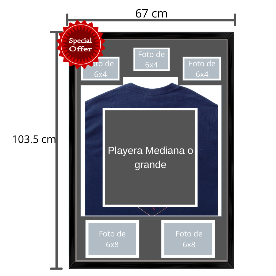 Paquete de 3 marcos para camiseta (12 x 12 pulgadas, negro)