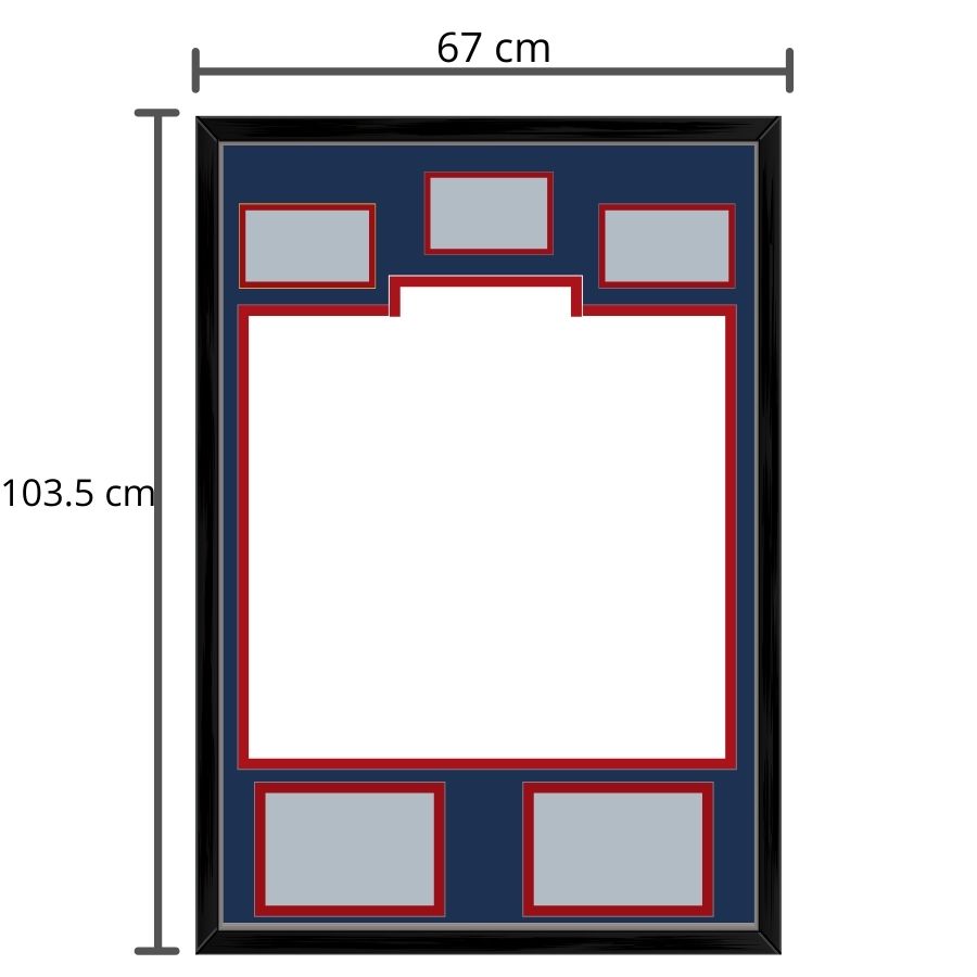 Marco Negro- interior (azul / filo rojo) «Edición Premium»