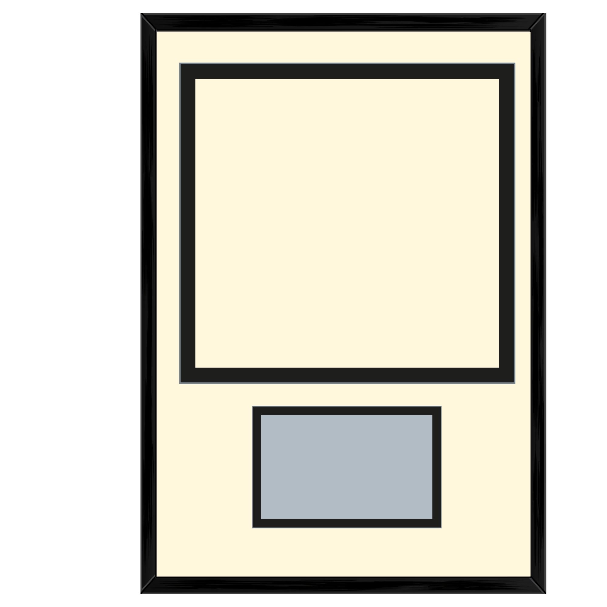 Marco Negro-interior (beige/negro) Edición máscara luchador